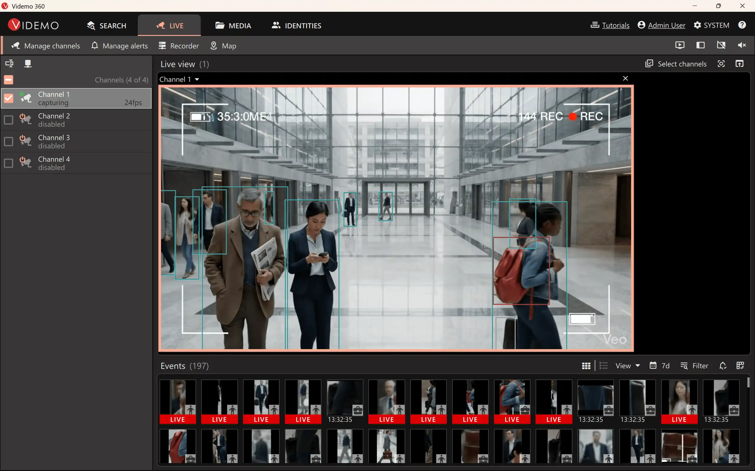 Videmo 360 - Live Video Surveillance - Screenshot 3